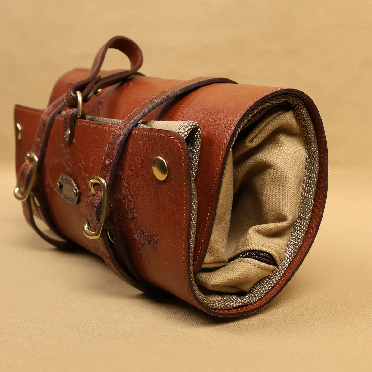 View larger image of Rugged - No. 2 Leather Shave Kit – Private Stock - CPS LSK AB R A ROLLED View