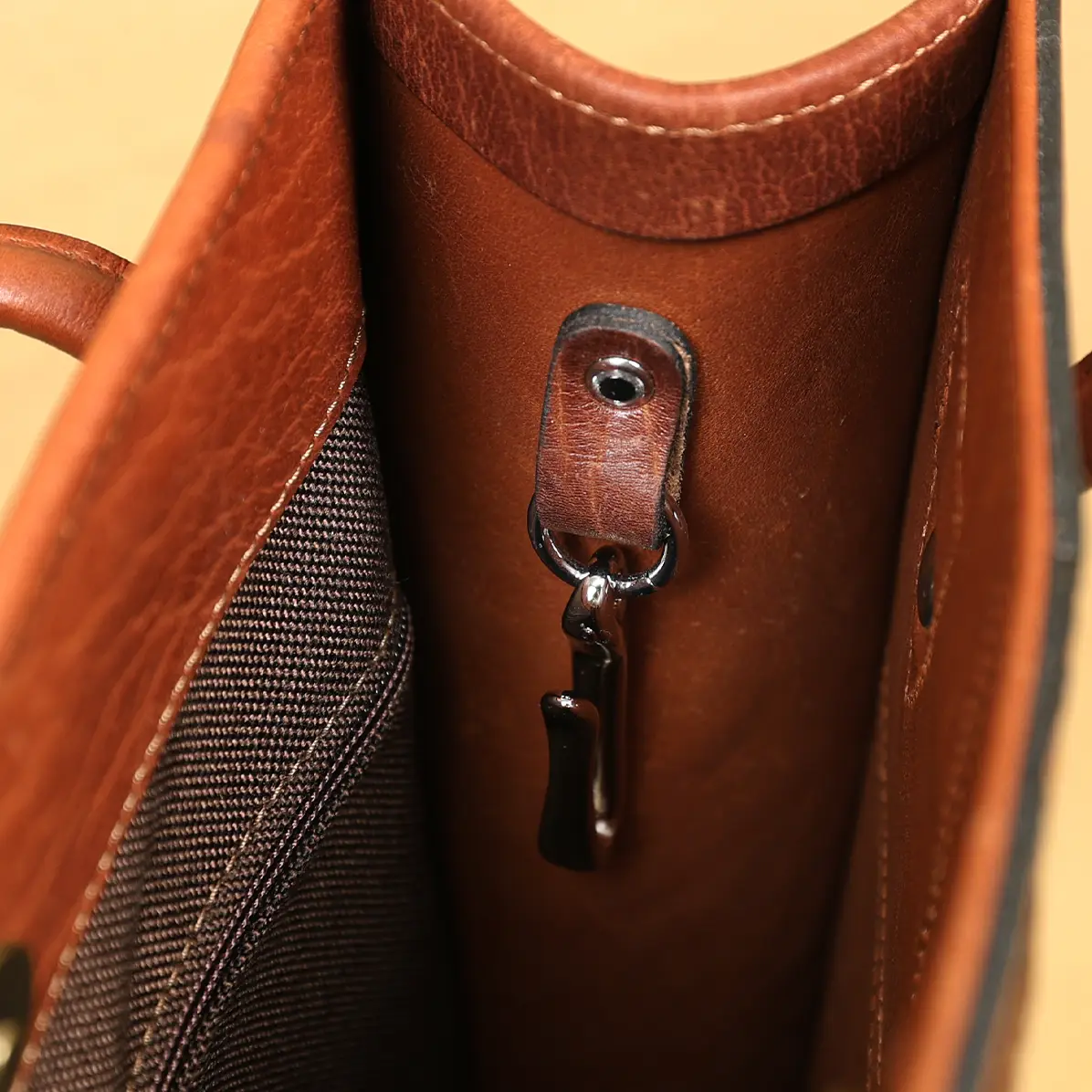 View larger image of Leather Steeplechase tote - colonel's private stock - front view