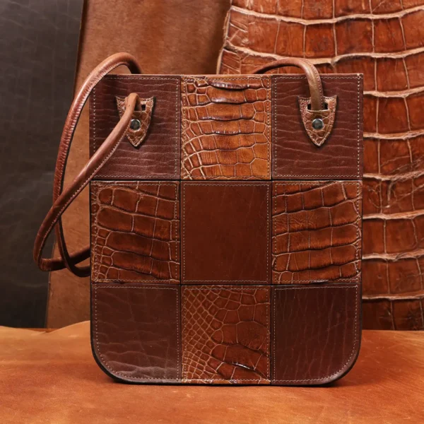 Alligator – American Buffalo Leather Steeplechase Tote/Purse – Private Stock