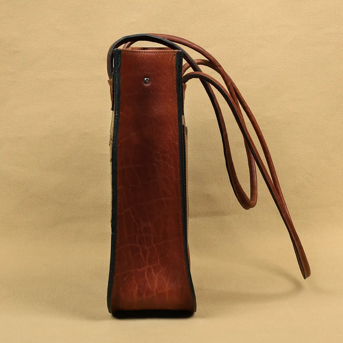 View larger image of Alligator - American Buffalo Leather Steeplechase Tote/Purse - Private Stock - CPS LST AB A SIDE View