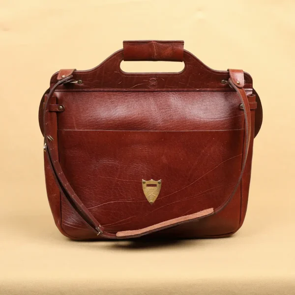 Colonel’s “Hair on Hide” – No. 1 Saddlebag Briefcase in Rugged American Buffalo – Private Stock