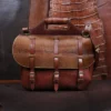 Colonel's "Hair on Hide" - No. 1 Saddlebag Briefcase in Rugged American Buffalo - Private Stock