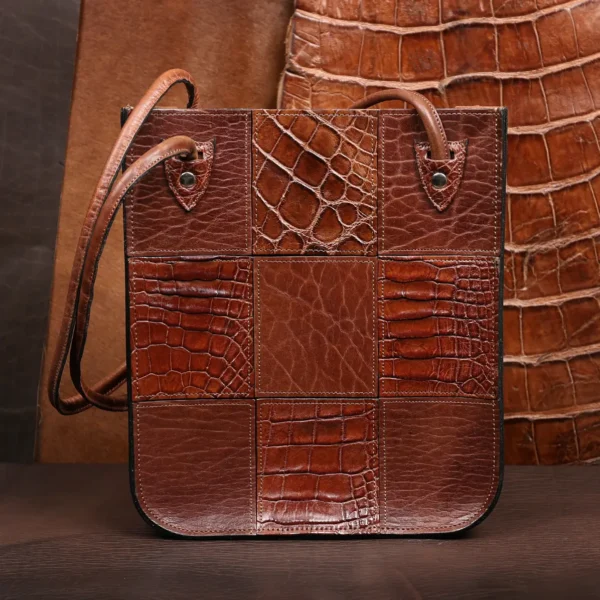 Alligator – American Buffalo Leather Steeplechase Tote/Purse – Private Stock