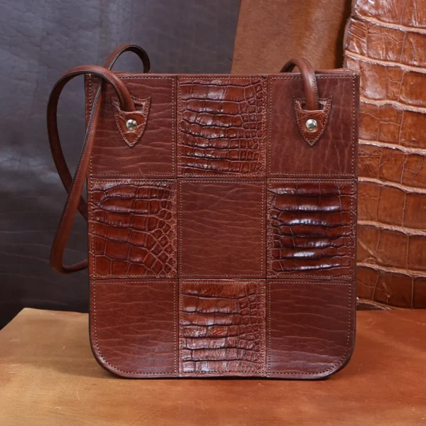 Alligator – American Buffalo Leather Steeplechase Tote/Purse – Private Stock