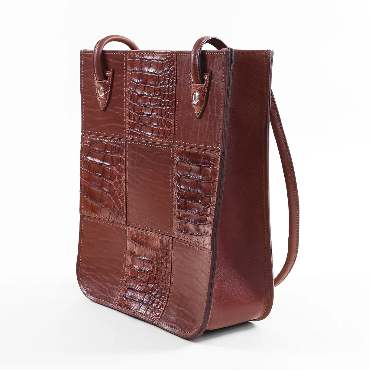 View larger image of Alligator - American Buffalo Leather Steeplechase Tote/Purse - Private Stock - Cps Lst Ab A Side View