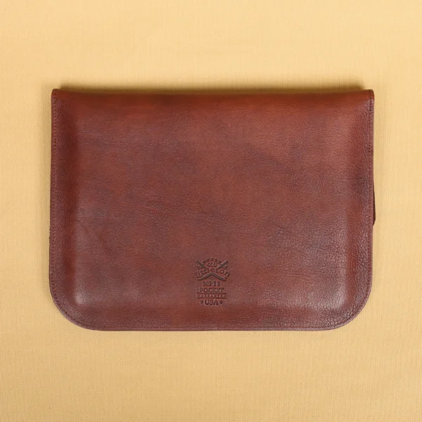 No. 11 Leather Composition Pocket in Burgundy American Buffalo – Private Stock