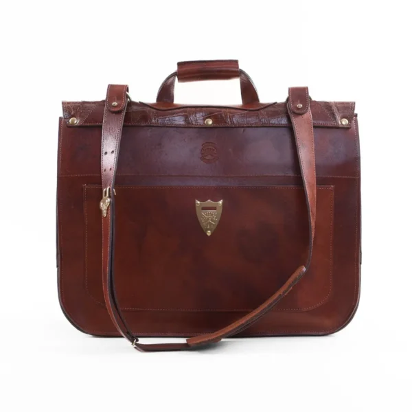 Rugged – No. 41 Commander Briefcase with Alligator Trim – Private Stock