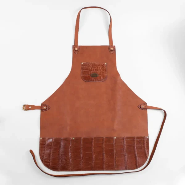 No. 24 Leather Apron with Alligator Trim- Private Stock