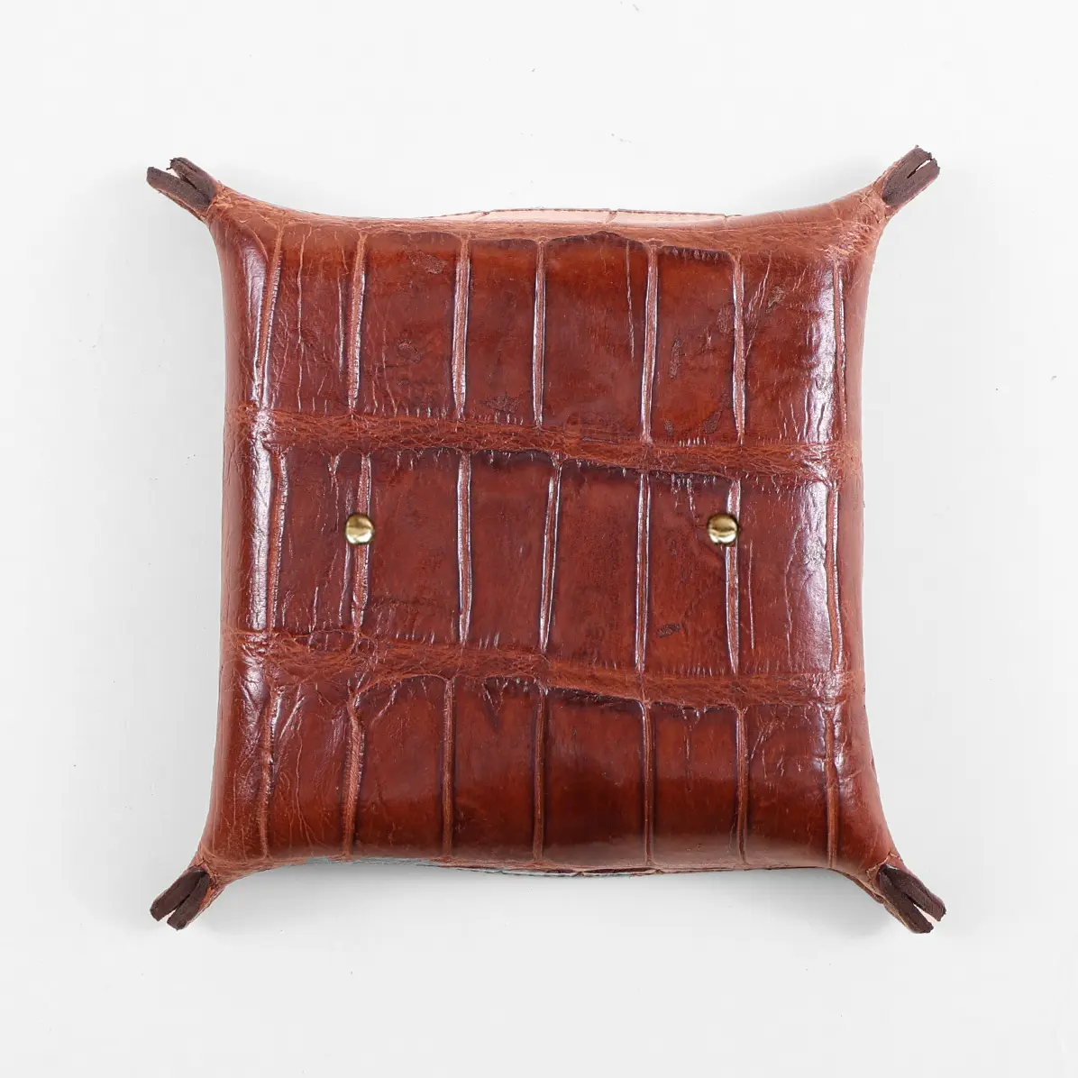 View larger image of No. 3 Dresser Caddy in American Steerhide with alligator trim