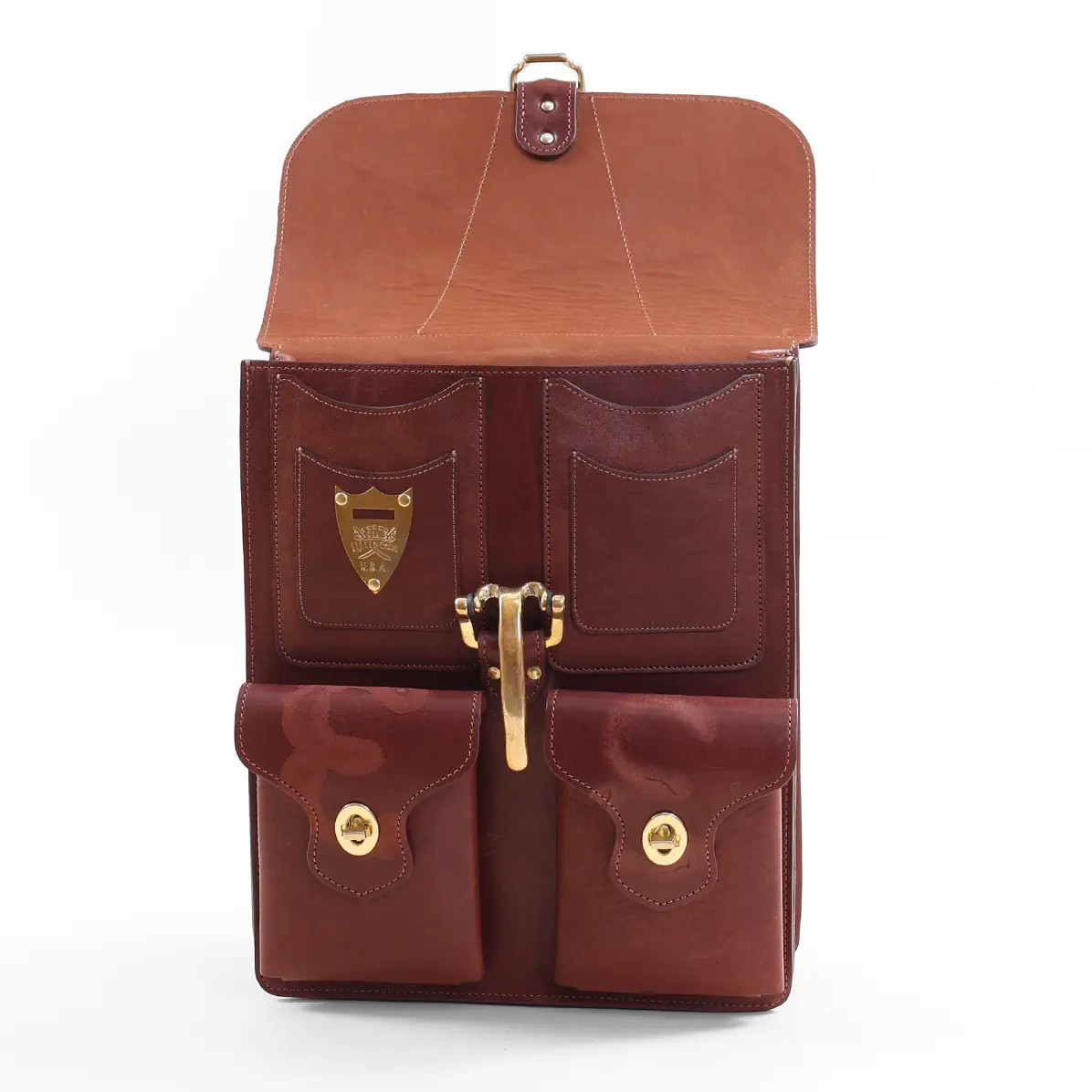 View larger image of Branded leather dispatch bag in Colonel's Private Stock