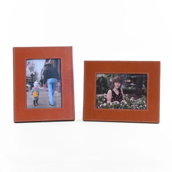 No. 10 Full-Grain American Calfskin 5×7 Leather Picture Frame