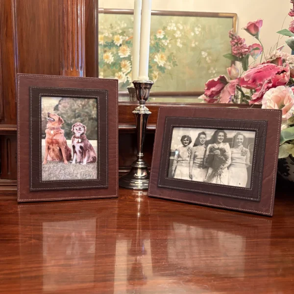 No. 10 Full-Grain 5×7 American Steerhide & Buffalo Leather Picture Frame