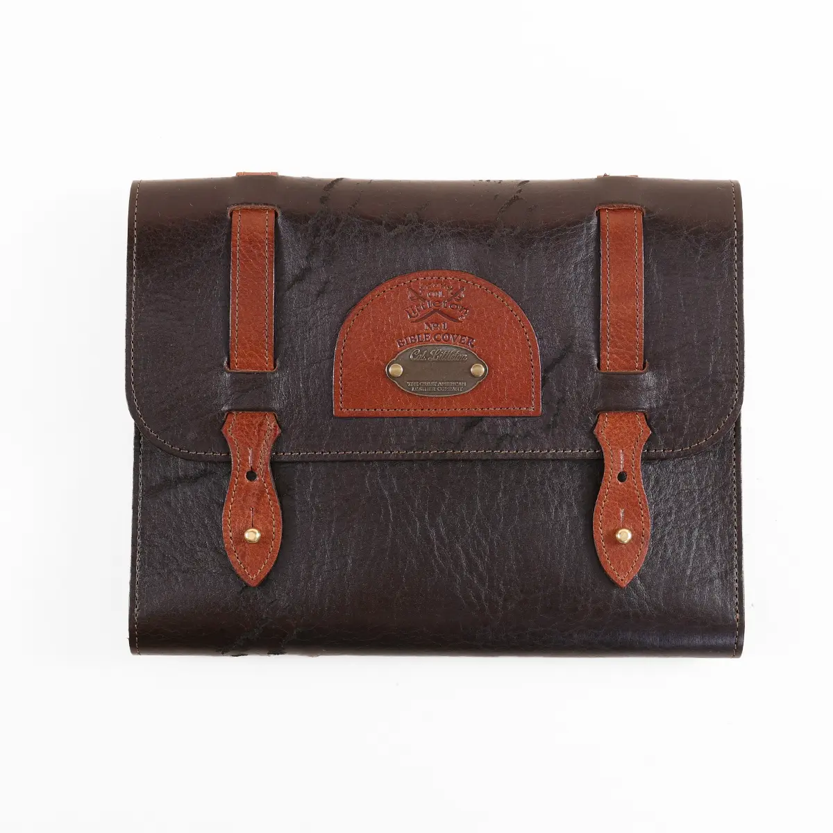 View larger image of No. 1 leather Bible cover in Tobacco Buffalo - colonel's private stock
