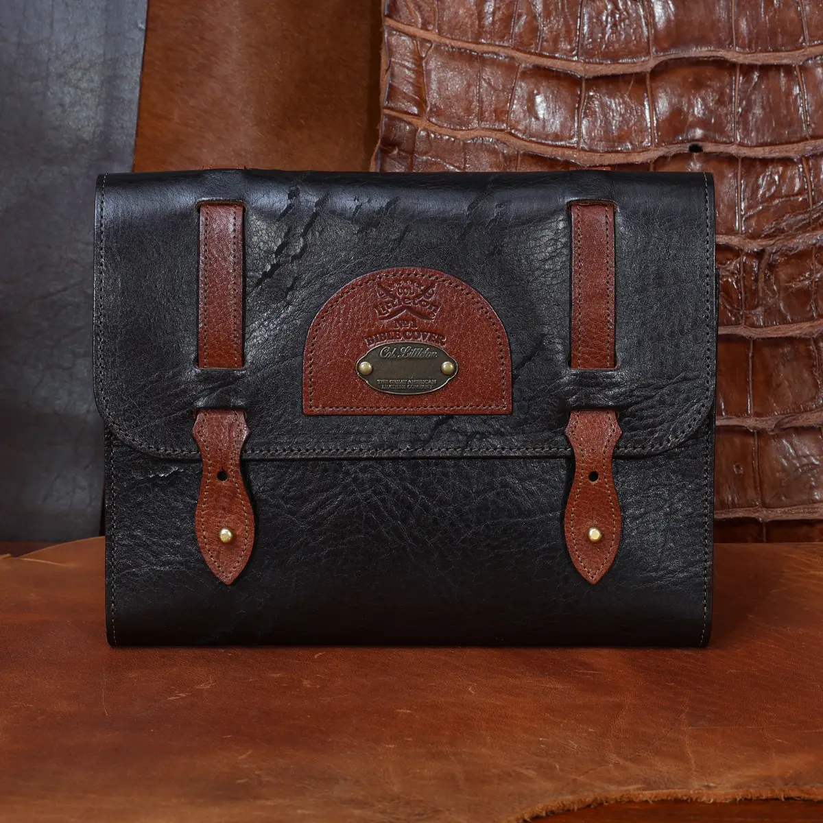 View larger image of No. 1 leather Bible cover in Tobacco Buffalo - colonel's private stock