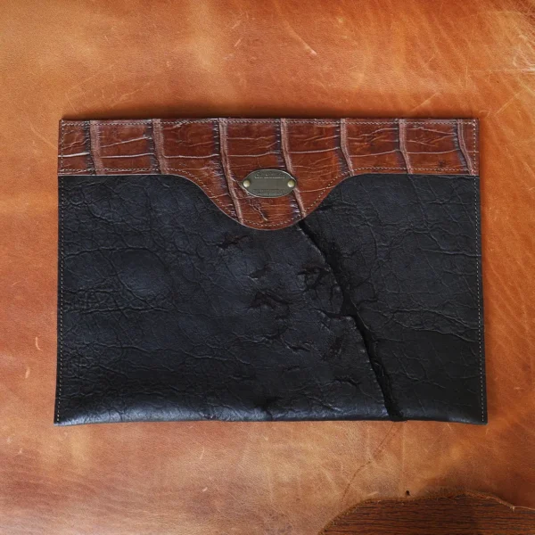 Rugged – No. 8 Leather Pocket With Alligator Trim – Private Stock