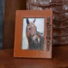 No. 10 Full-Grain American Calfskin 5×7 Leather Picture Frame with Buckles - Private Stock
