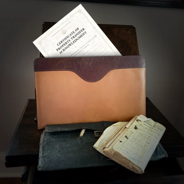 No. 7 Estate Document Folder – American Calfskin with American Steerhide Trim